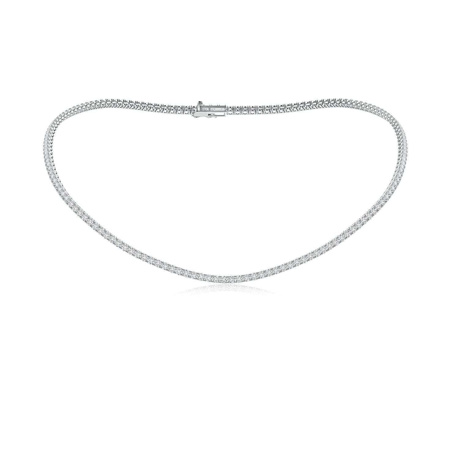 2.4mm HSI2 16" Prong-Set Diamond Tennis Necklace in White Gold