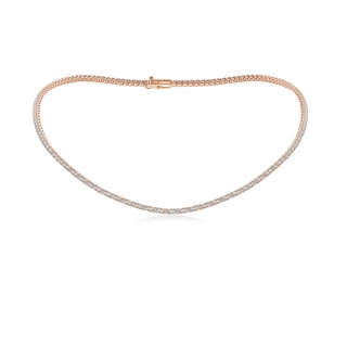 2.4mm IJI1I2 16" Prong-Set Diamond Tennis Necklace in Rose Gold