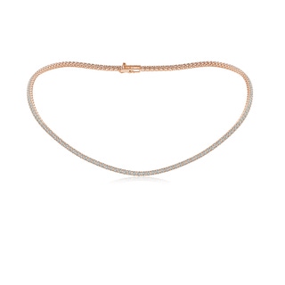 2.4mm KI3 16" Prong-Set Diamond Tennis Necklace in Rose Gold