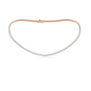 2.5mm GVS2 16" Prong-Set Diamond Tennis Necklace in Rose Gold