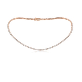 2.5mm HSI2 16" Prong-Set Diamond Tennis Necklace in Rose Gold