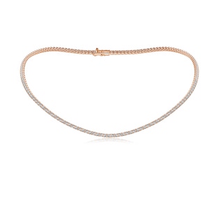 2.5mm IJI1I2 16" Prong-Set Diamond Tennis Necklace in Rose Gold