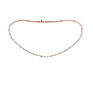 2mm IJI1I2 16" Prong-Set Diamond Tennis Necklace in Rose Gold