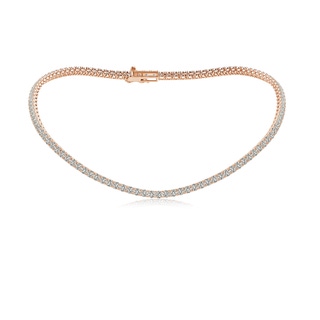 3.5mm KI3 16" Prong-Set Diamond Tennis Necklace in Rose Gold