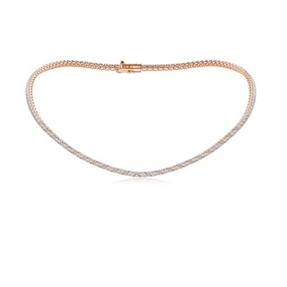 3mm IJI1I2 16" Prong-Set Diamond Tennis Necklace in Rose Gold