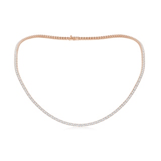 2.5mm GVS2 18" Prong-Set Diamond Tennis Necklace in Rose Gold