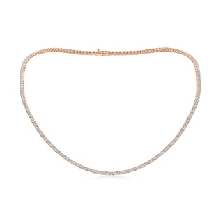 2.5mm IJI1I2 18" Prong-Set Diamond Tennis Necklace in Rose Gold