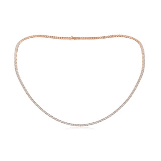 2mm IJI1I2 18" Prong-Set Diamond Tennis Necklace in Rose Gold