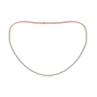 2mm KI3 18" Prong-Set Diamond Tennis Necklace in Rose Gold