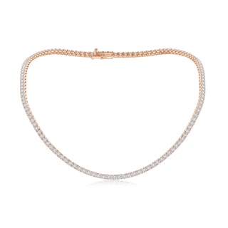 3.5mm HSI2 18" Prong-Set Diamond Tennis Necklace in Rose Gold