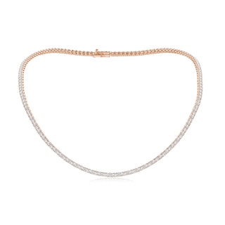 3mm GVS2 18" Prong-Set Diamond Tennis Necklace in Rose Gold