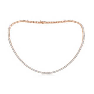 3mm HSI2 18" Prong-Set Diamond Tennis Necklace in Rose Gold