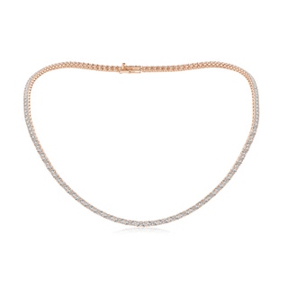 3mm IJI1I2 18" Prong-Set Diamond Tennis Necklace in Rose Gold