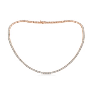 3mm KI3 18" Prong-Set Diamond Tennis Necklace in Rose Gold