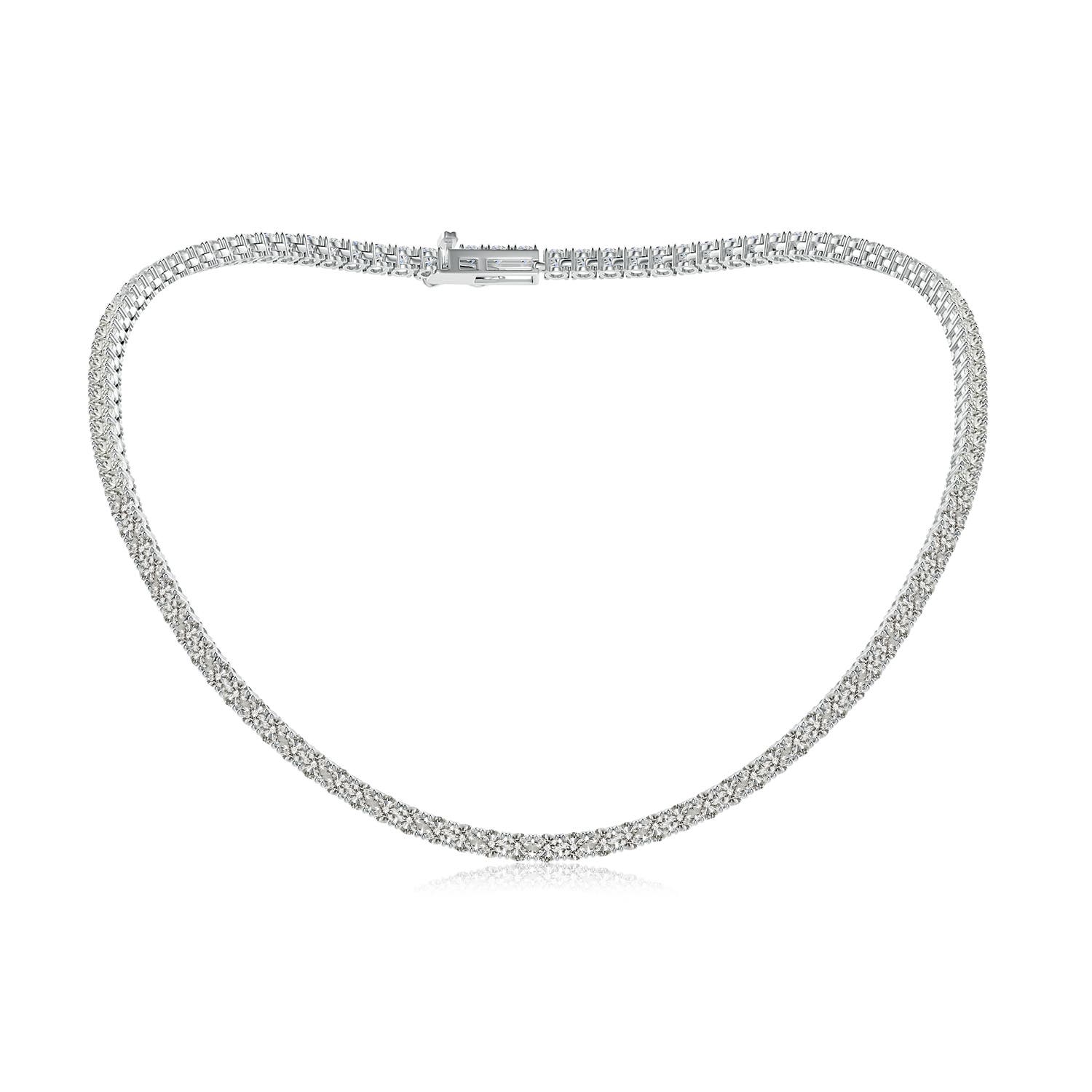 4mm KI3 18" Prong-Set Diamond Tennis Necklace in White Gold