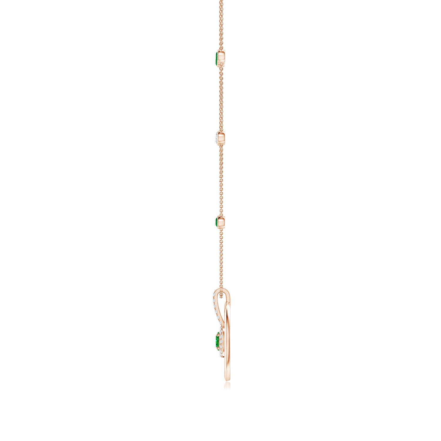 Premium - Lab-Grown Emerald / 0.88 CT / 14 KT Rose Gold