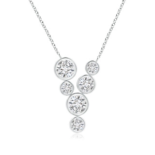 4.2mm HSI2 Bezel-Set Scattered Diamond Necklace in White Gold