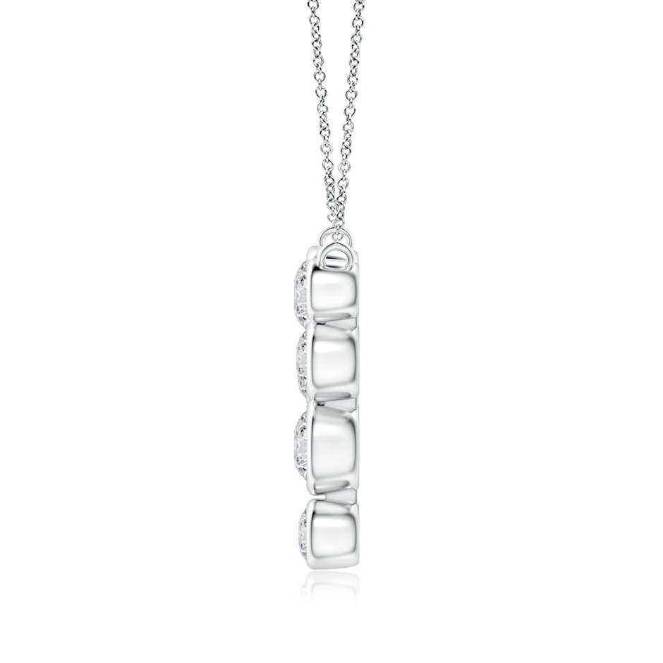 4.2mm HSI2 Bezel-Set Scattered Diamond Necklace in White Gold side-1