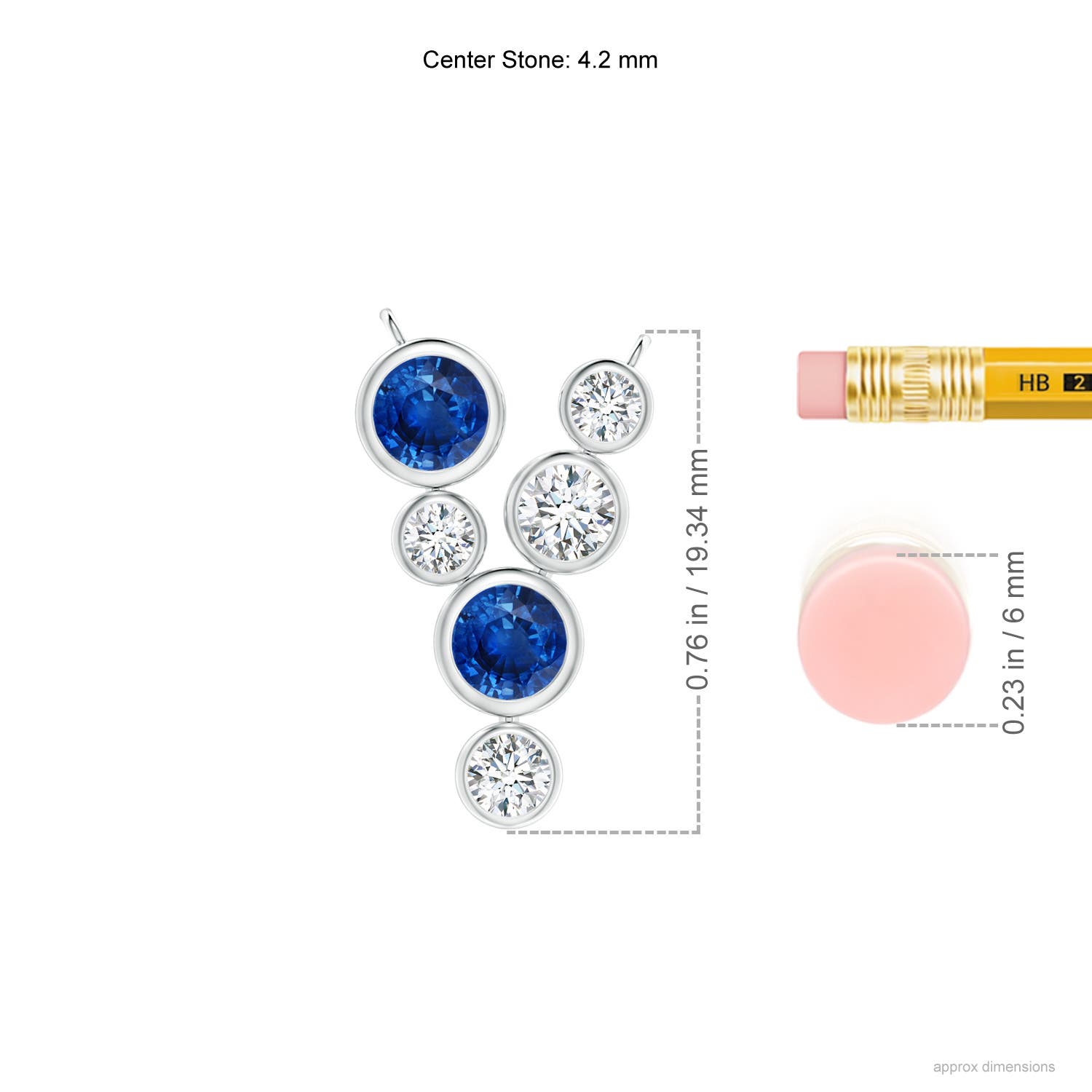 Bezel-Set Scattered Sapphire and Diamond Necklace | Angara