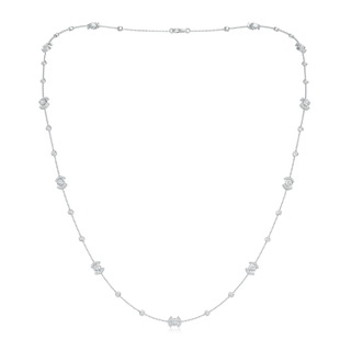 2.9mm GVS2 Bezel-Set Diamond Station Necklace in White Gold