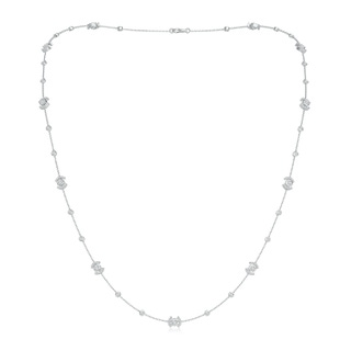 2.9mm HSI2 Bezel-Set Diamond Station Necklace in White Gold