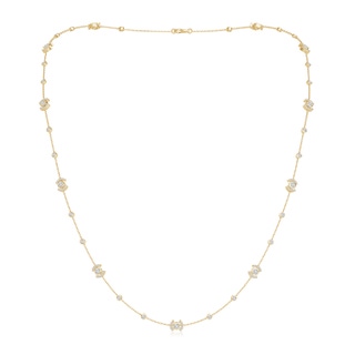 2.9mm HSI2 Bezel-Set Diamond Station Necklace in Yellow Gold