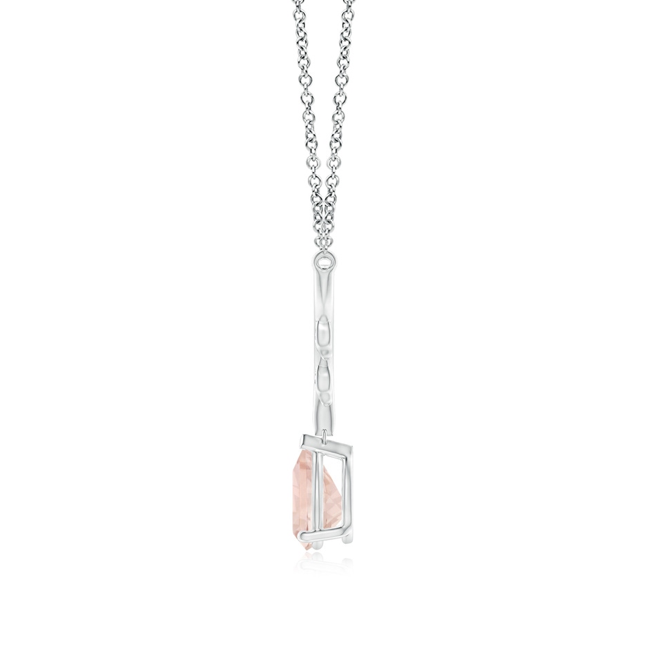 8x6mm A Pear-Shaped Morganite Necklace with Leaf Motifs in P950 Platinum side 199