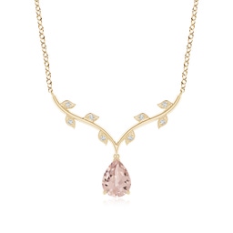Drop Yellow Gold Morganite Necklaces & Pendants