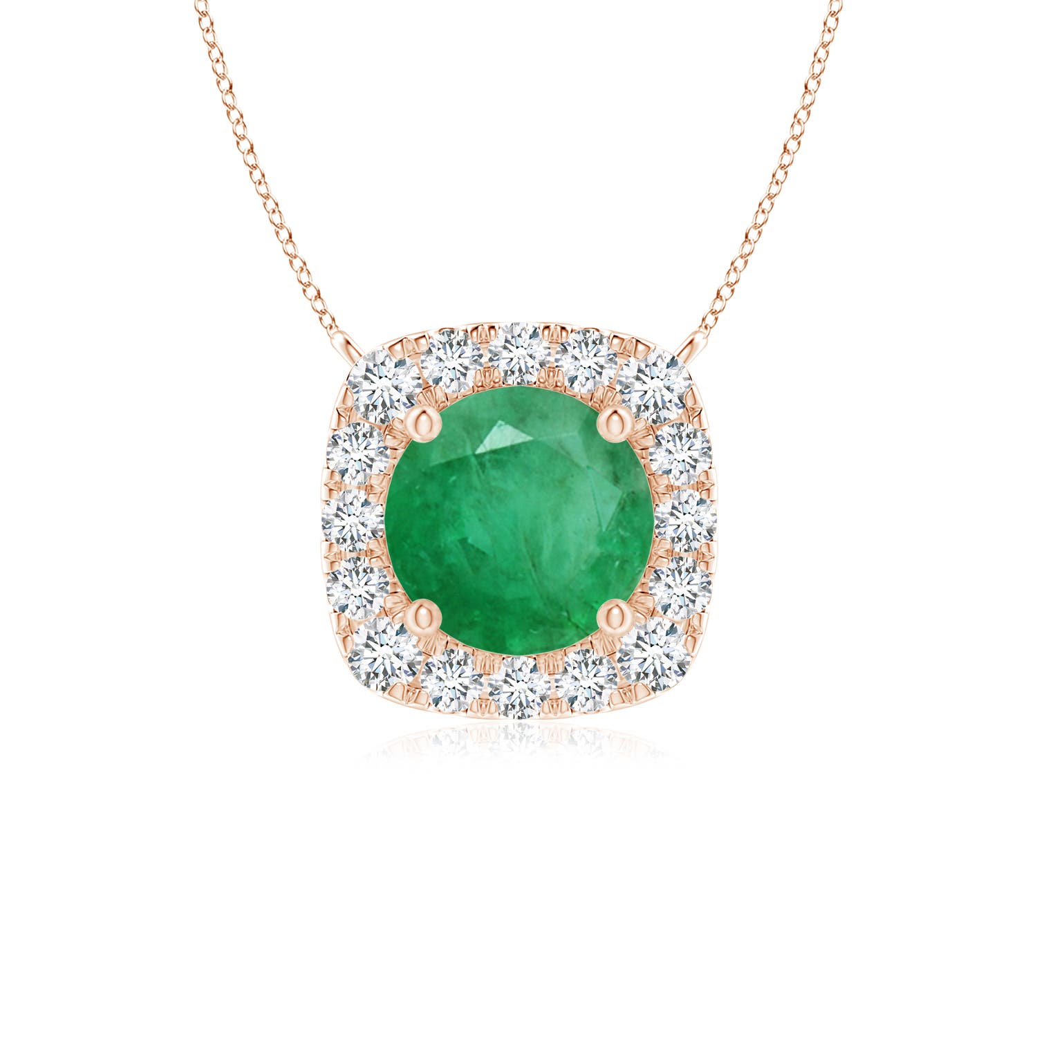 A - Emerald / 0.58 CT / 14 KT Rose Gold