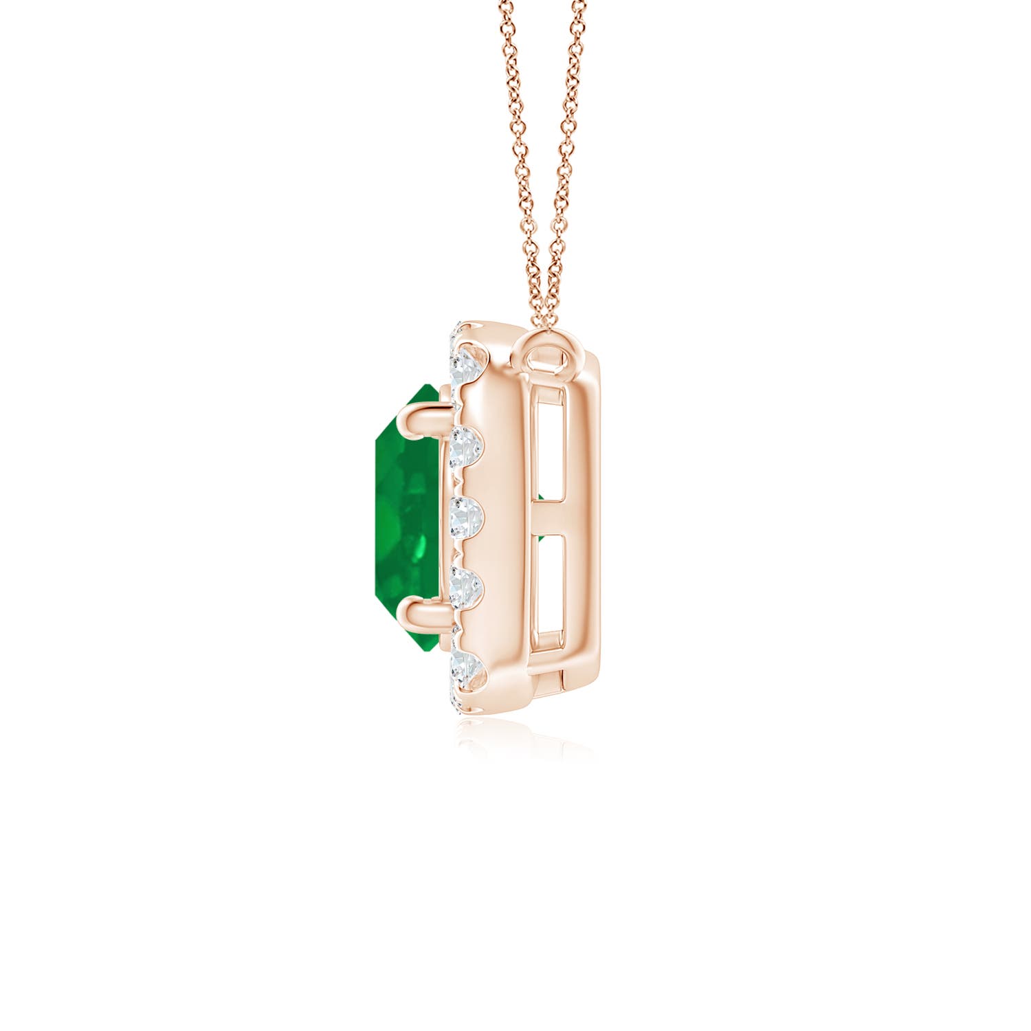 AA - Emerald / 0.58 CT / 14 KT Rose Gold