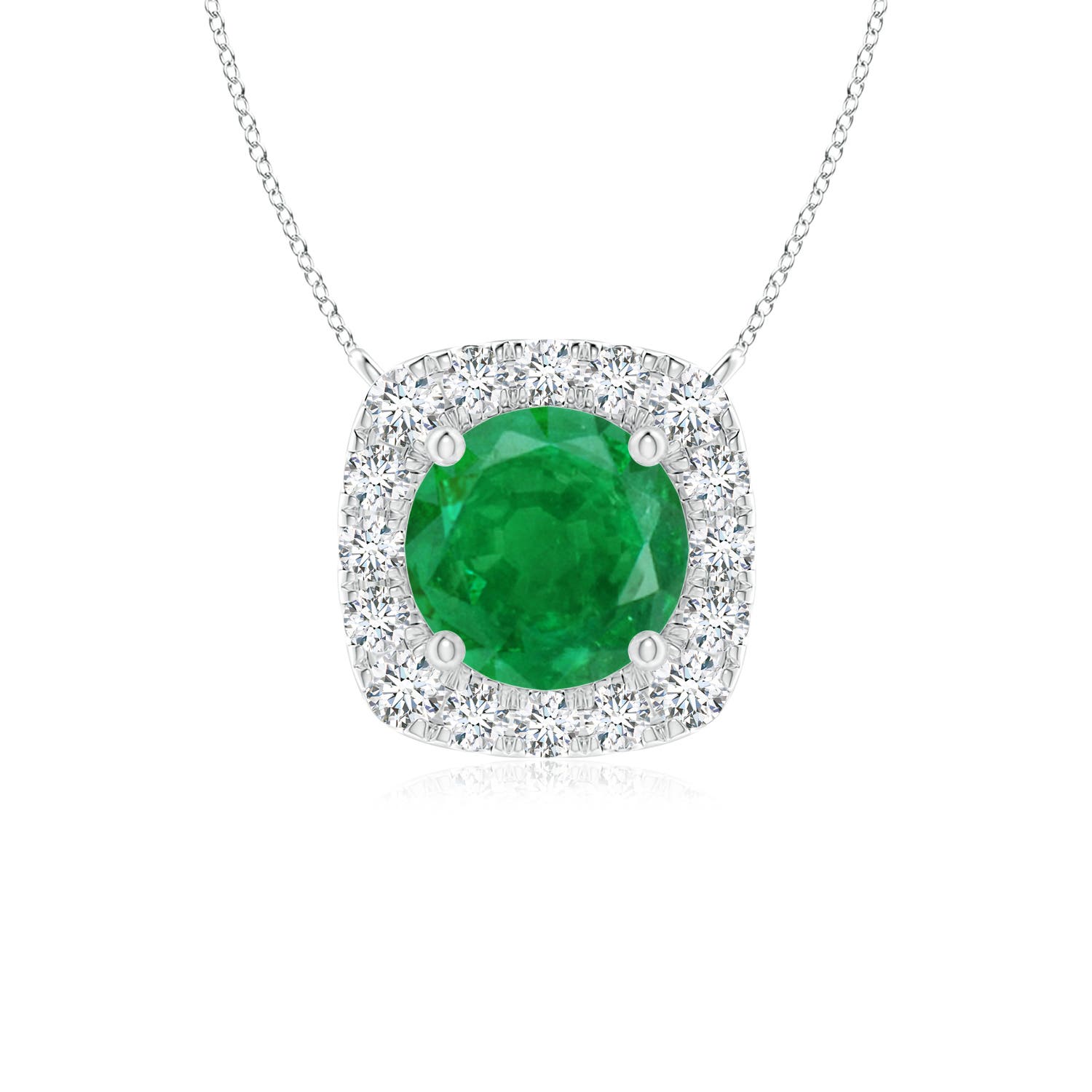 AA - Emerald / 0.58 CT / 14 KT White Gold