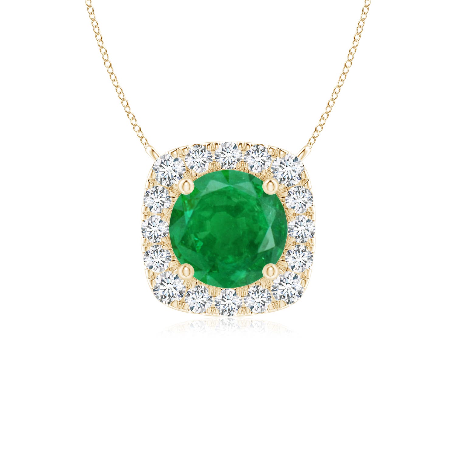 AA - Emerald / 0.58 CT / 14 KT Yellow Gold