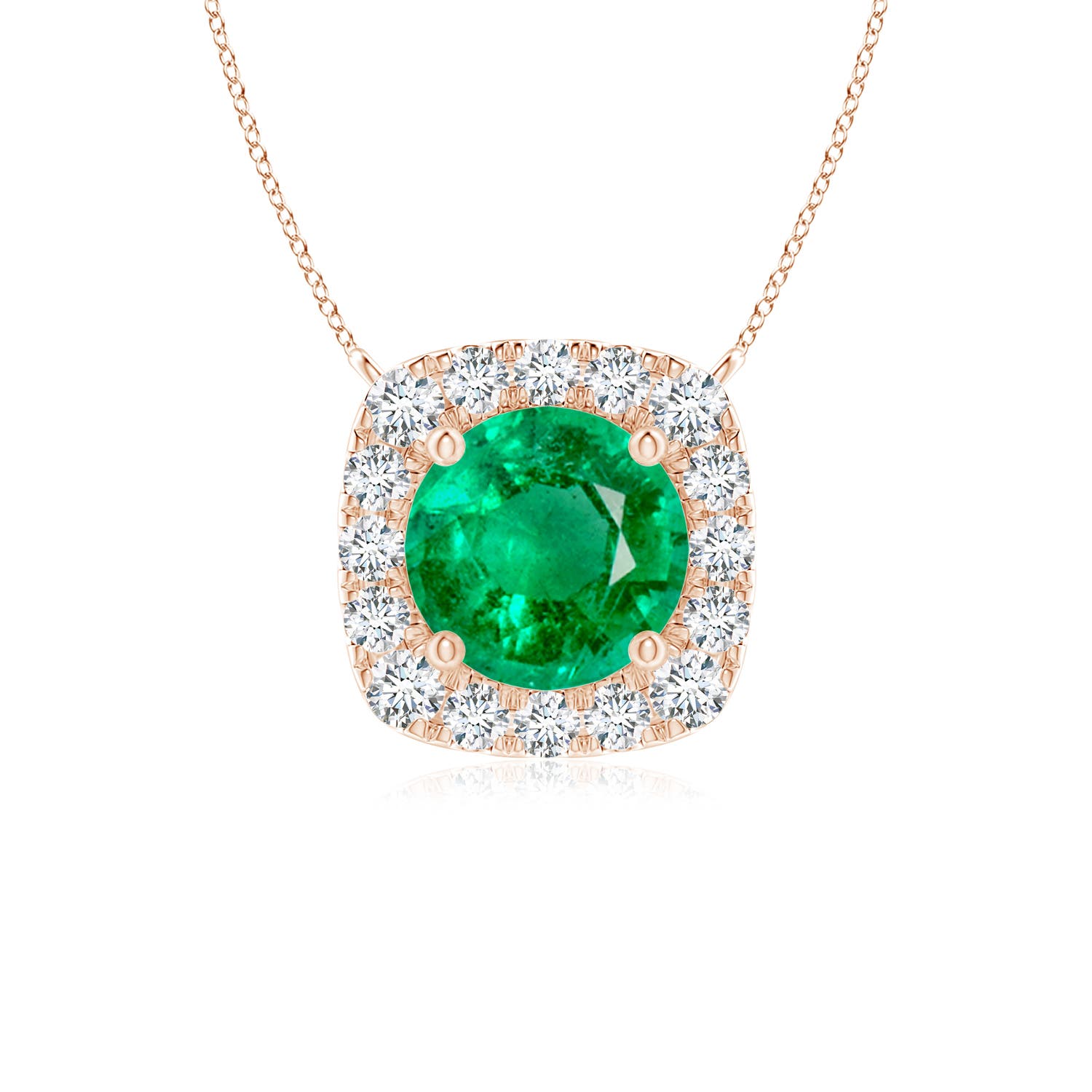 AAA - Emerald / 0.58 CT / 14 KT Rose Gold