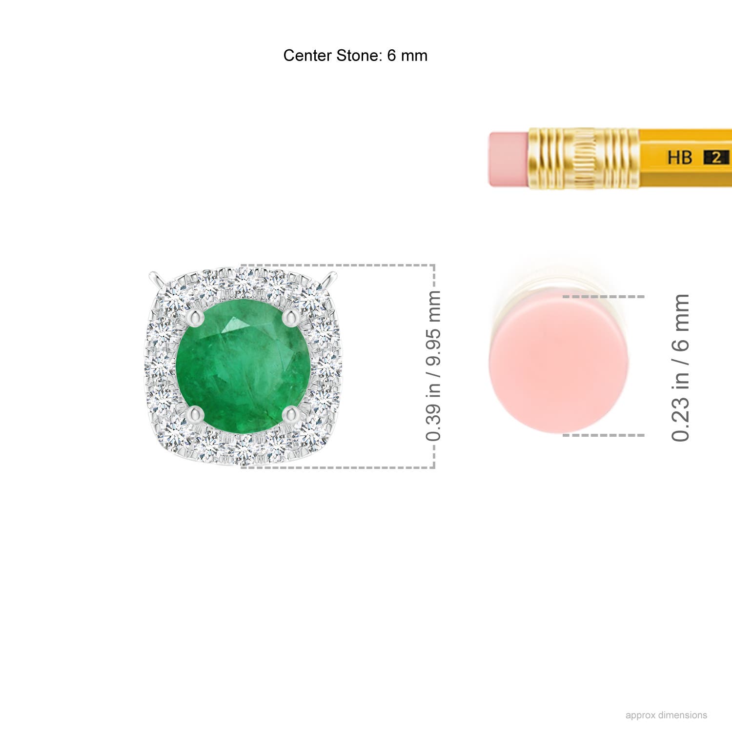 A - Emerald / 0.94 CT / 14 KT White Gold