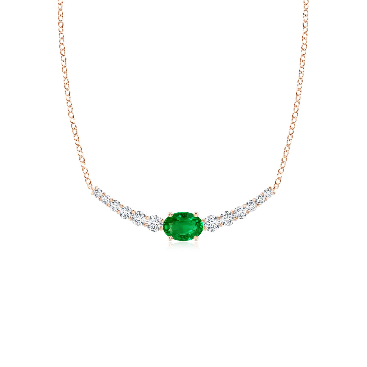 Premium - Lab-Grown Emerald / 0.78 CT / 14 KT Rose Gold