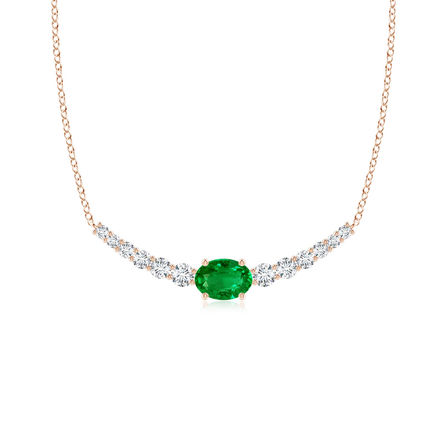 Premium - Lab-Grown Emerald / 1.25 CT / 14 KT Rose Gold