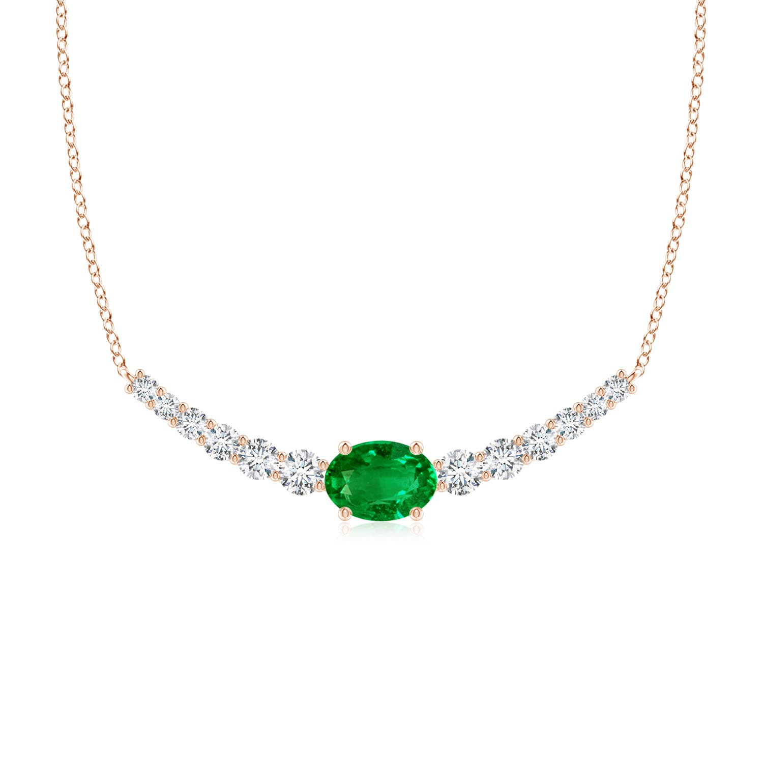 Premium - Lab-Grown Emerald / 1.95 CT / 14 KT Rose Gold