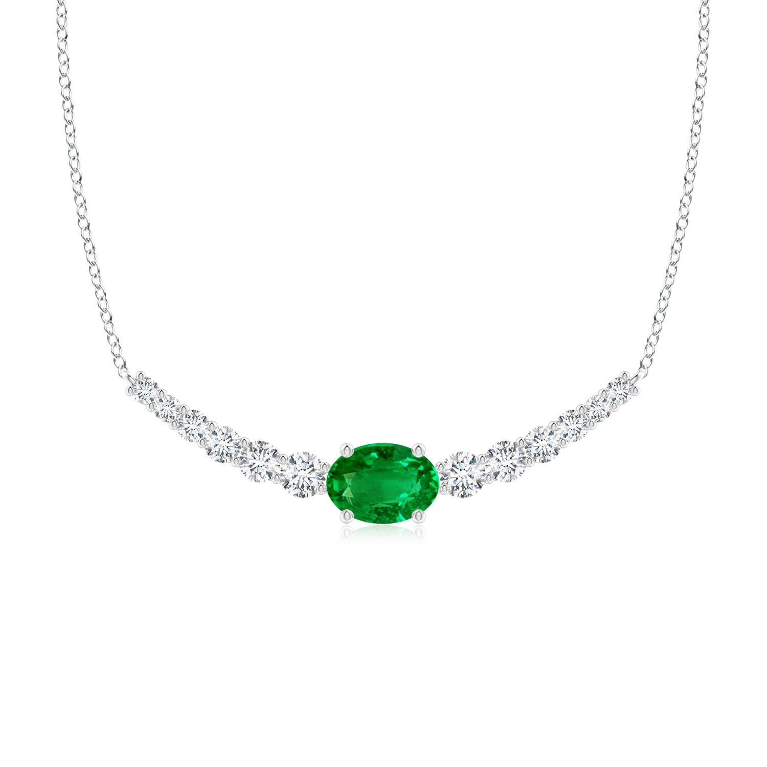 Premium - Lab-Grown Emerald / 1.95 CT / 14 KT White Gold