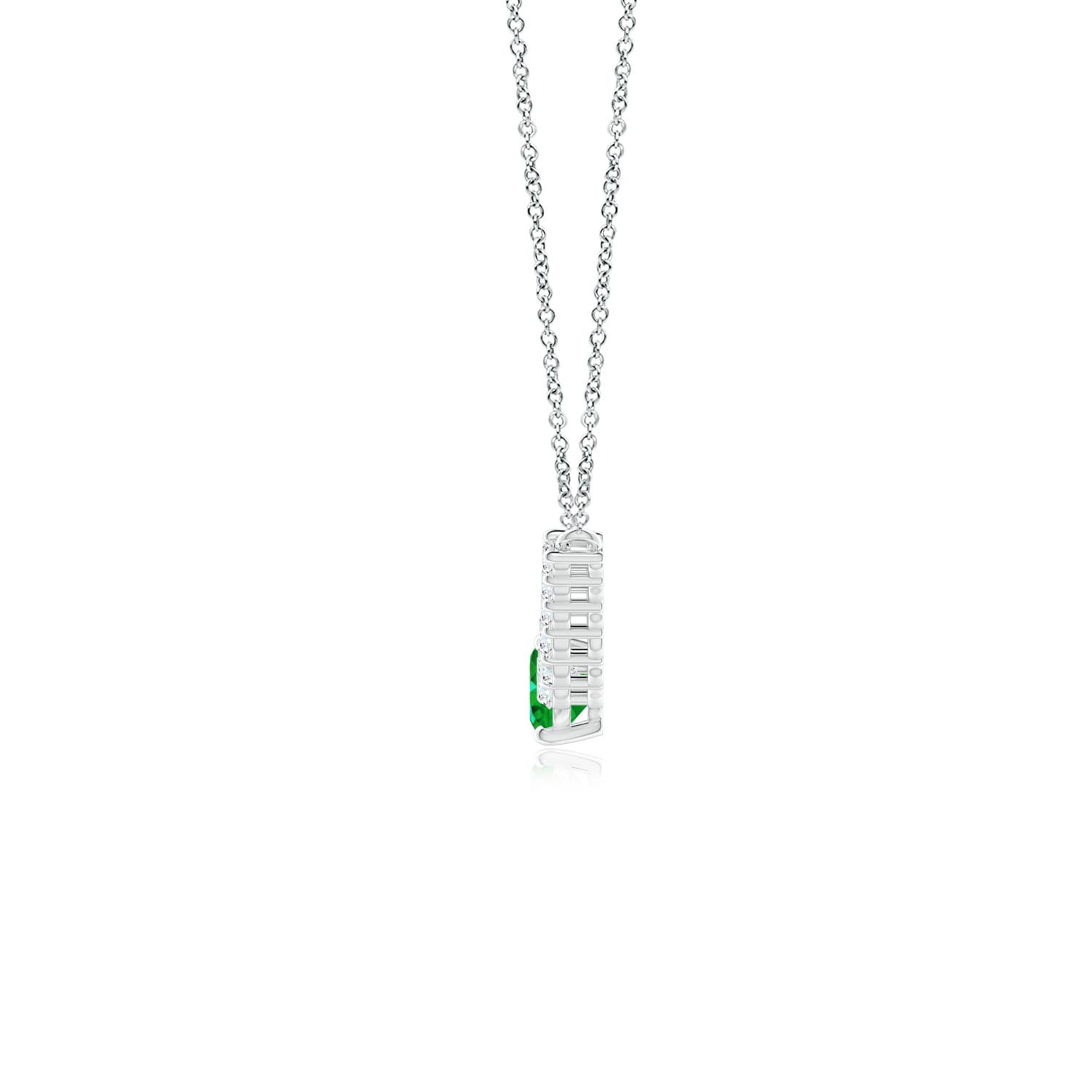 Premium - Lab-Grown Emerald / 1.95 CT / 14 KT White Gold