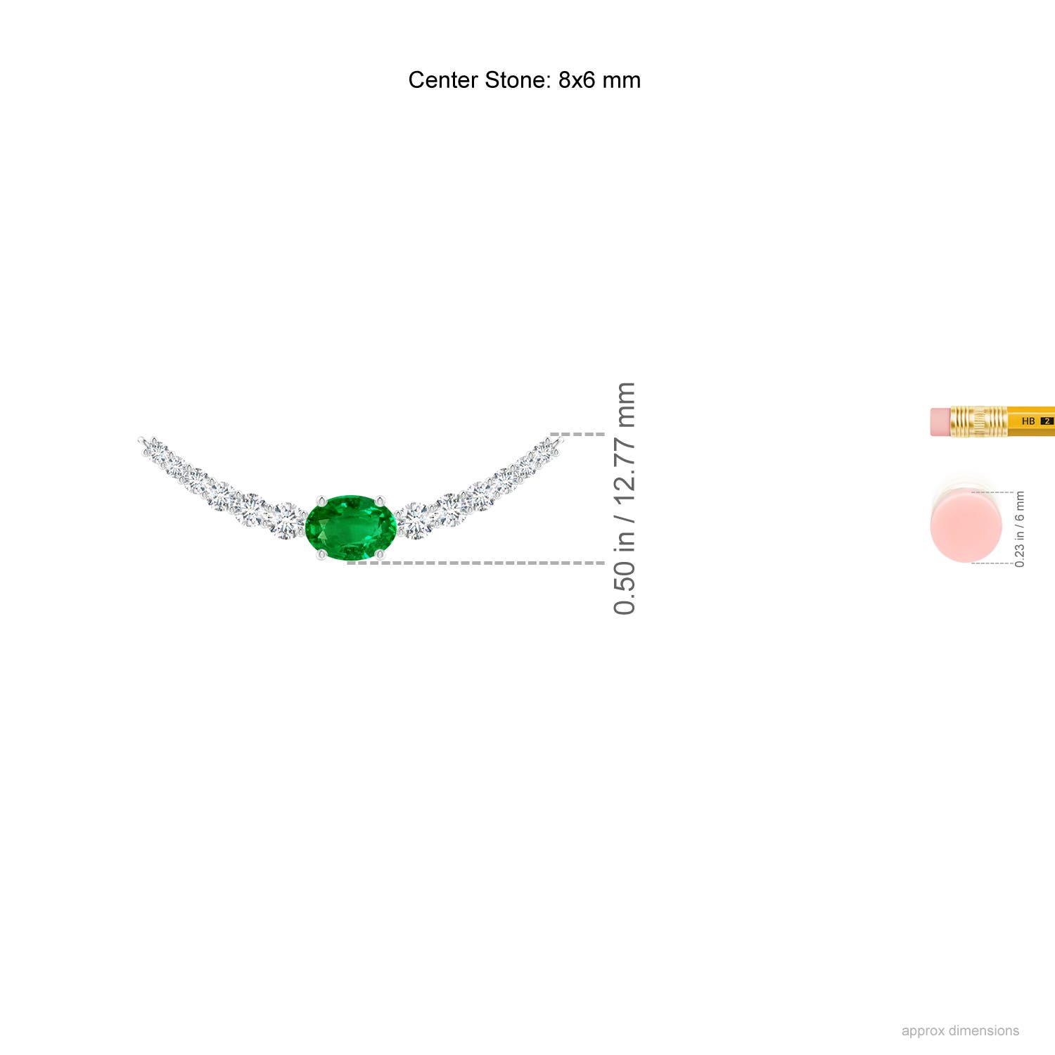 Premium - Lab-Grown Emerald / 1.95 CT / 14 KT White Gold