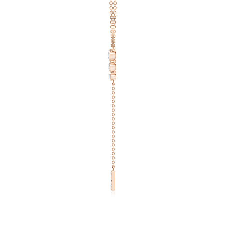 3.1mm GVS2 Three Stone Graduated Bezel-Set Diamond Lariat Necklace in 9K Rose Gold side 199