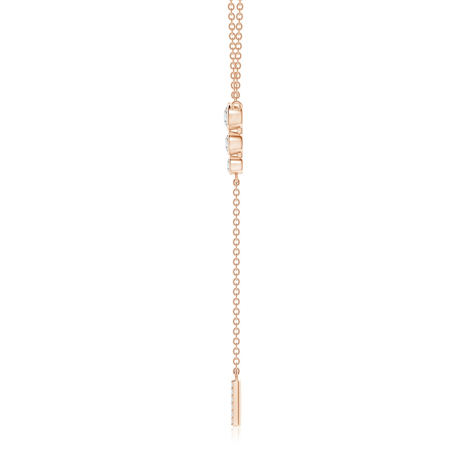 3.4mm GVS2 Three Stone Graduated Bezel-Set Diamond Lariat Necklace in 18K Rose Gold side 199