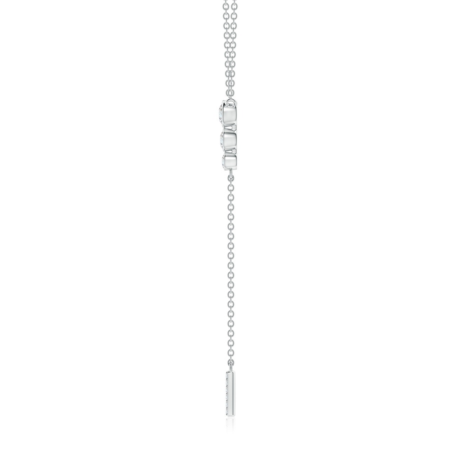 3.4mm GVS2 Three Stone Graduated Bezel-Set Diamond Lariat Necklace in P950 Platinum side 199