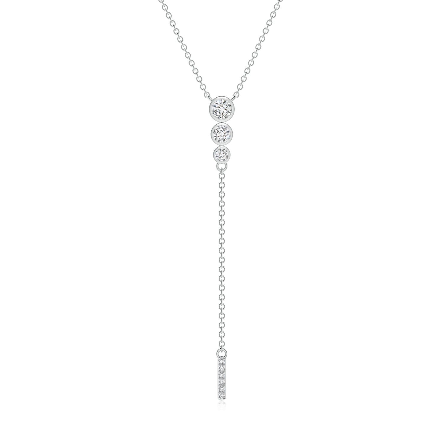 White Gold Lariat Single Initial Necklace – Luv Inspired