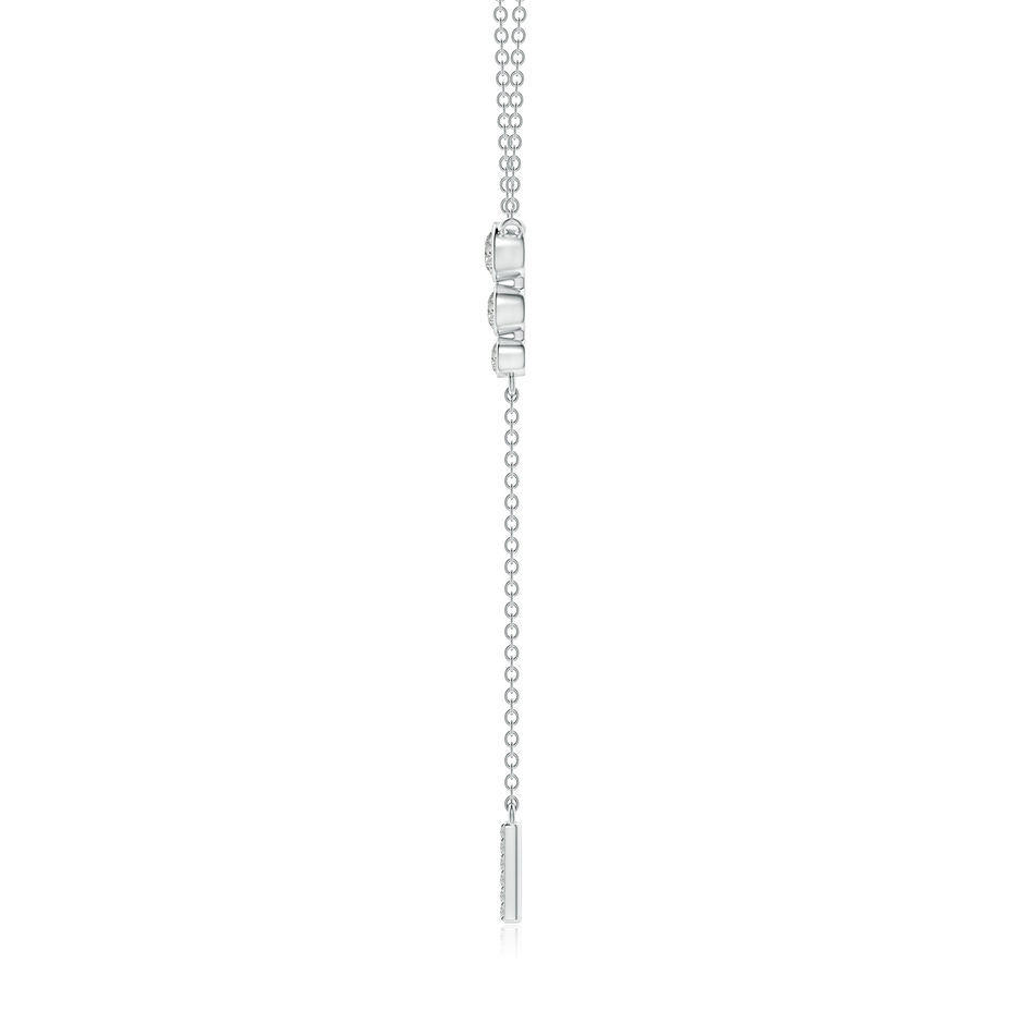 3.4mm KI3 Three Stone Graduated Bezel-Set Diamond Lariat Necklace in 18K White Gold side 199