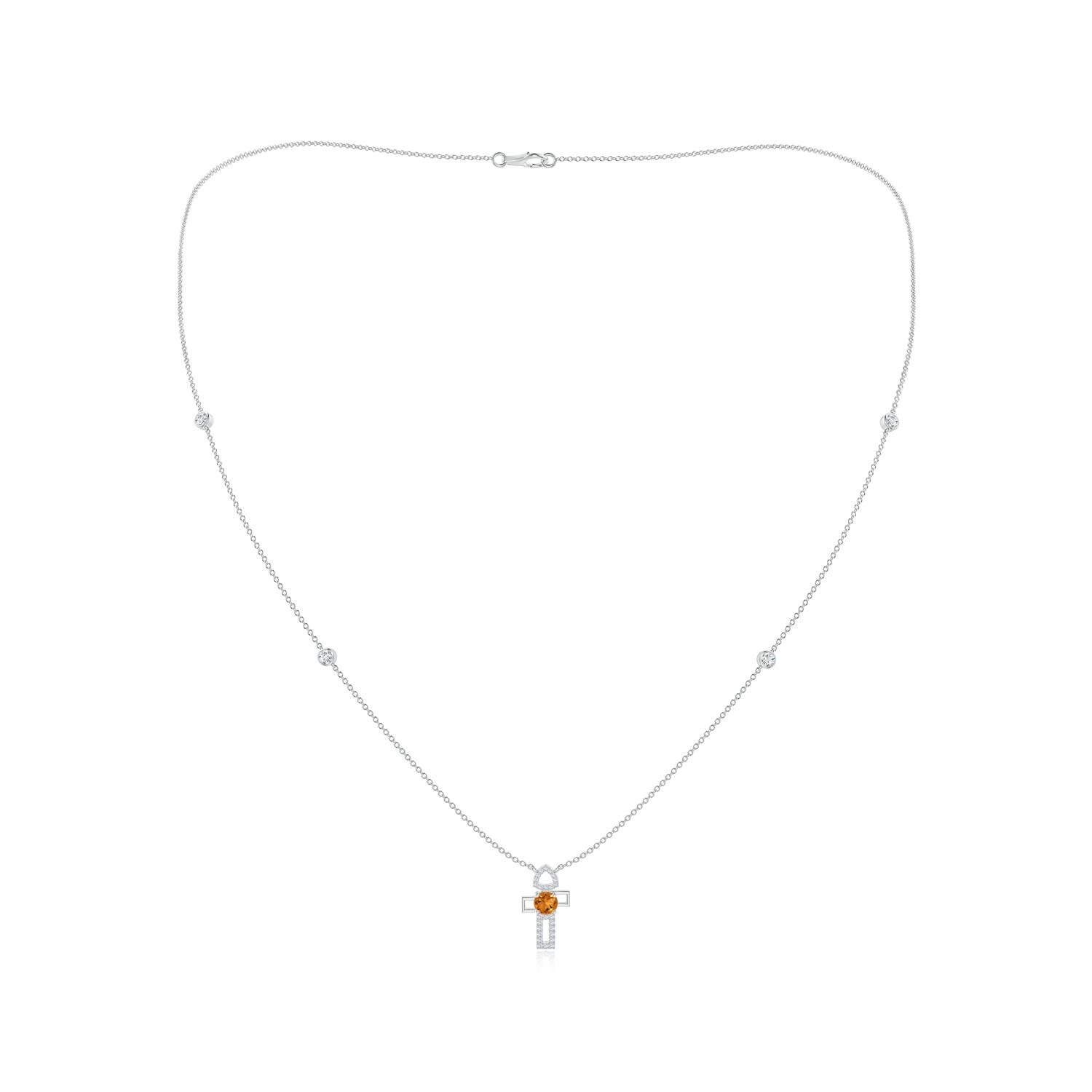 AAA - Citrine / 0.86 CT / 14 KT White Gold