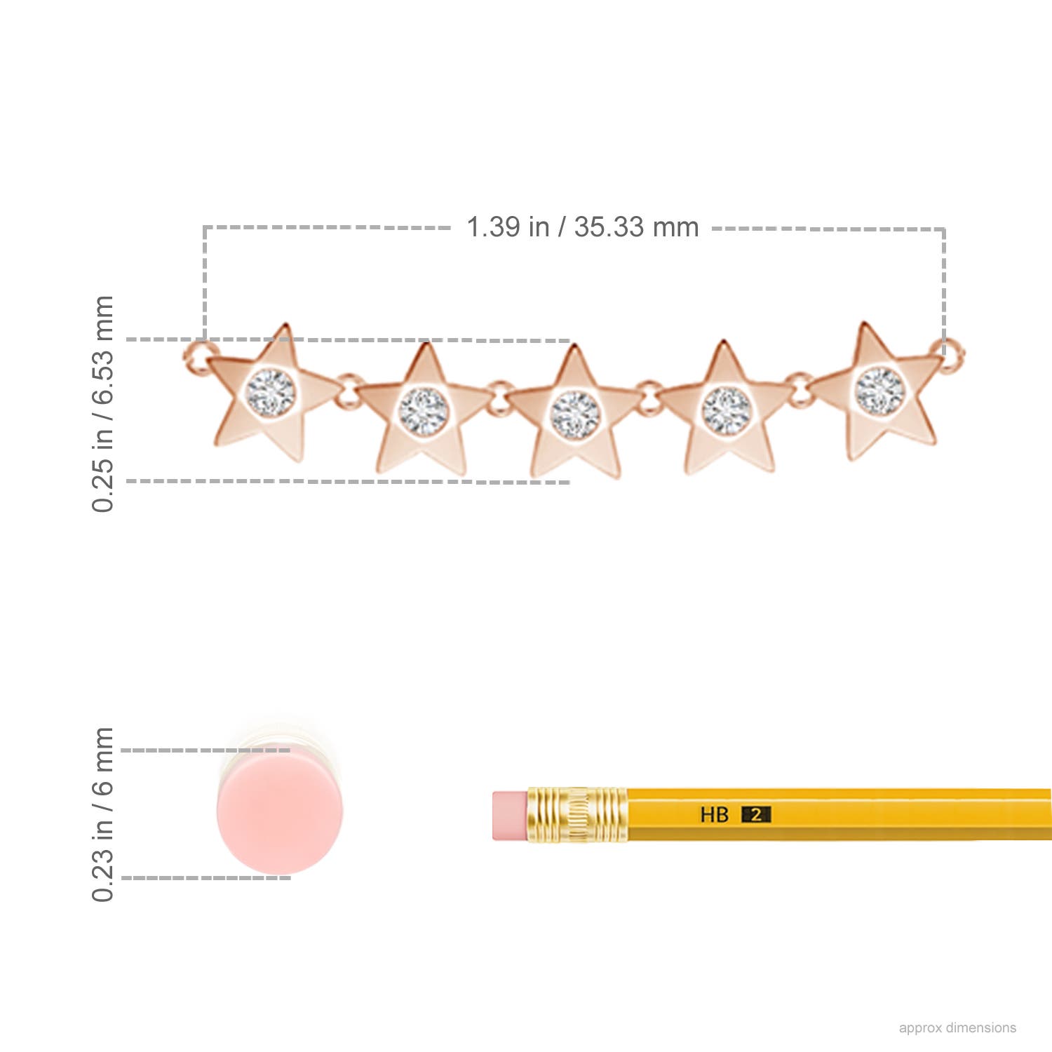 H, SI2 / 0.35 CT / 14 KT Rose Gold