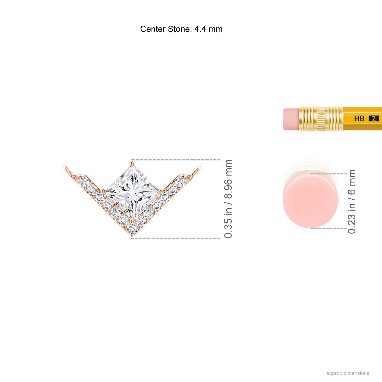 F-G, VS / 0.58 CT / 14 KT Rose Gold