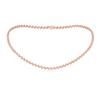 1.5mm GVS2 Bezel-Set Diamond S Swirl Link Necklace in Rose Gold