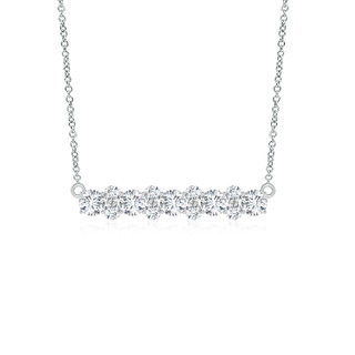 4mm GVS2 Round Diamond Garland Necklace in P950 Platinum